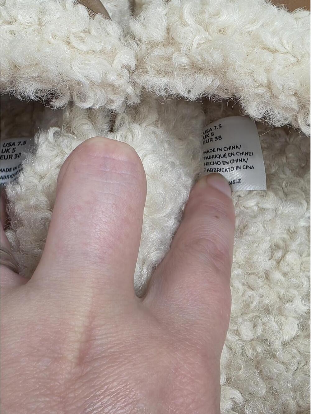 Amazon Essentials Backless Shearling Memory Foam Mule Ivory Tan Women’s 7.5 - Picture 10 of 10